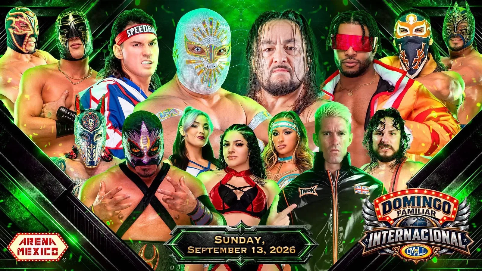 CMLL Domingo Familiar Internacional Card Set For September 13 At Arena Mexico