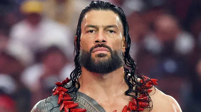 Roman Reigns wearing an Ula Fala
