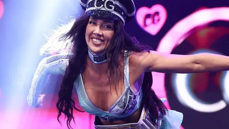 Chelsea Green poses on the ropes ahead of a match on the October 23, 2026 edition of "WWE SmackDown."