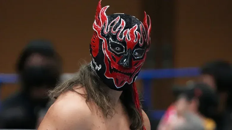 El Desperado looks on during the New Japan Pro-Wrestling at Tosho Arena Anjo on November 08, 2025 in Anjo, Aichi, Japan.