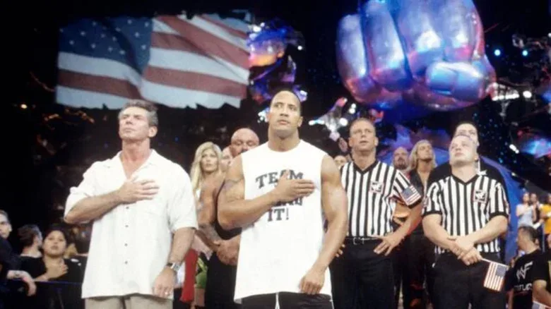 Vince McMahon and The Rock on WWE SmackDown