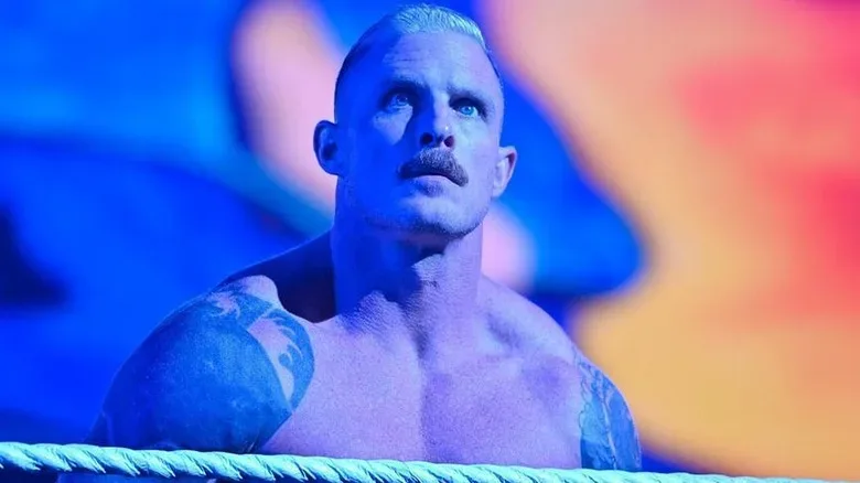 Dexter Lumis looking on during a match on "NXT."
