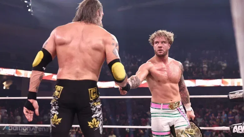 Adam Copeland and Will Ospreay at AEW WrestleDream