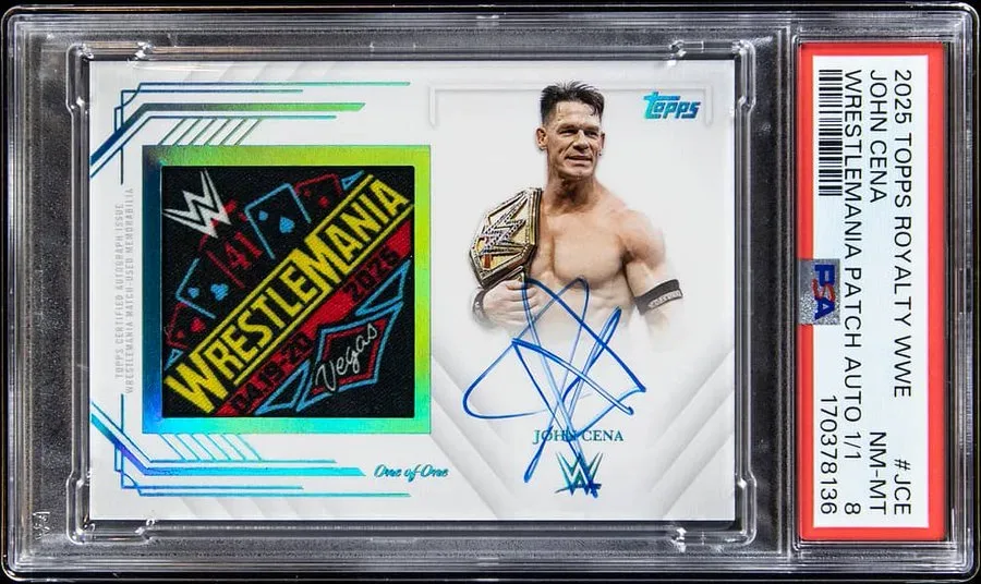 John Cena WrestleMania 41 Patch Autograph Card Sets Record With $329,400 Sale