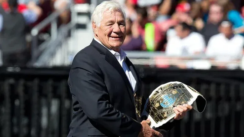 Pat Patterson with the Intercontinental Championship.