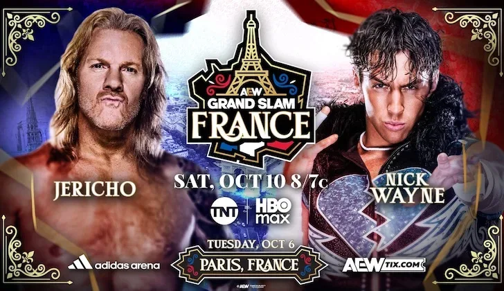 Chris Jericho vs. Nick Wayne Rematch Added to AEW Grand Slam France