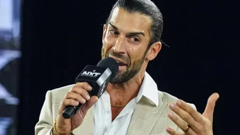 "WWE NXT" Robert Stone makes an announcement on an episode of the developmental brand from the WWE Performance Center.