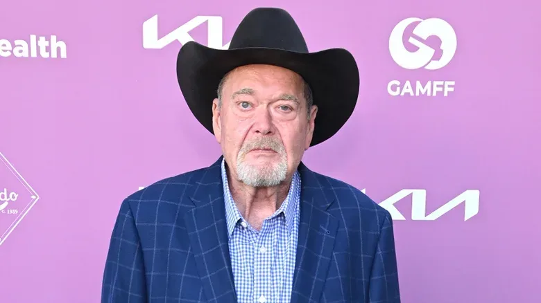 WWE legend Jim Ross attends the world premiere of "Queen Of The Ring" at the 25th annual Newport Beach Film Festival at Lido Theater on October 19, 2024 in Newport Beach, Californi