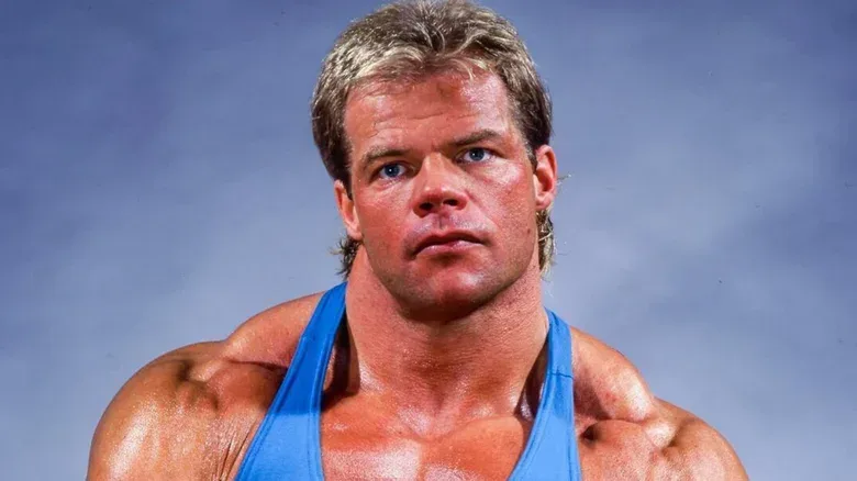 Lex Luger poses in a photoshoot