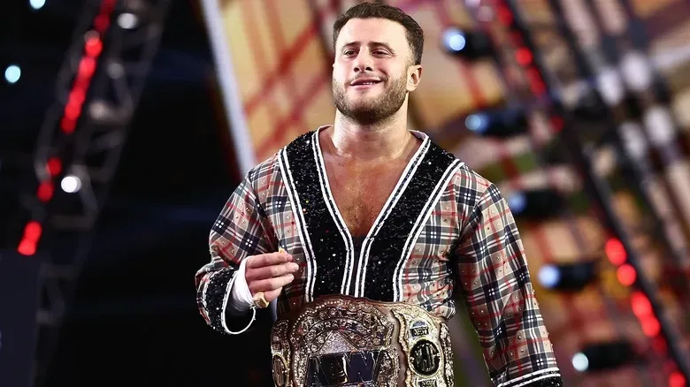 MJF walking to the ring ahead of the Casino Gauntlet match at AEW All In: London 2026.