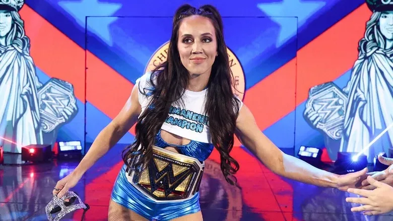 Chelsea Green makes her entrance on WWE SmackDown