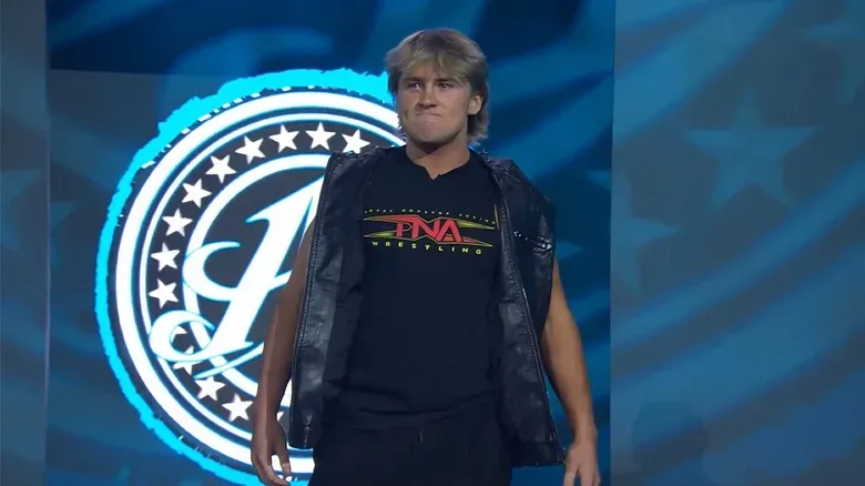 Avery Styles making his TNA debut announcing that he'd signed with the promotion.