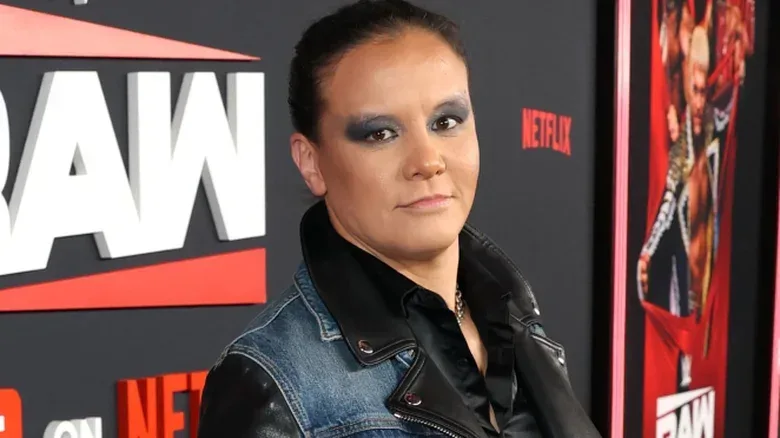 Shayna Baszler wearing a denim jacket
