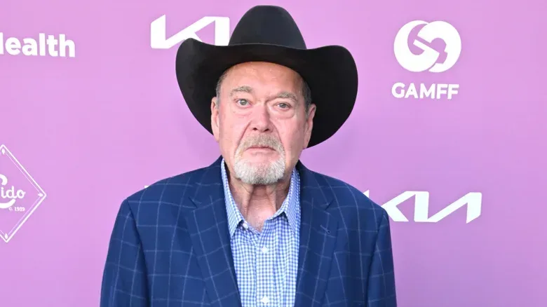 WWE legend Jim Ross attends the world premiere of "Queen Of The Ring" at the 25th annual Newport Beach Film Festival at Lido Theater on October 19, 2024 in Newport Beach, Californi