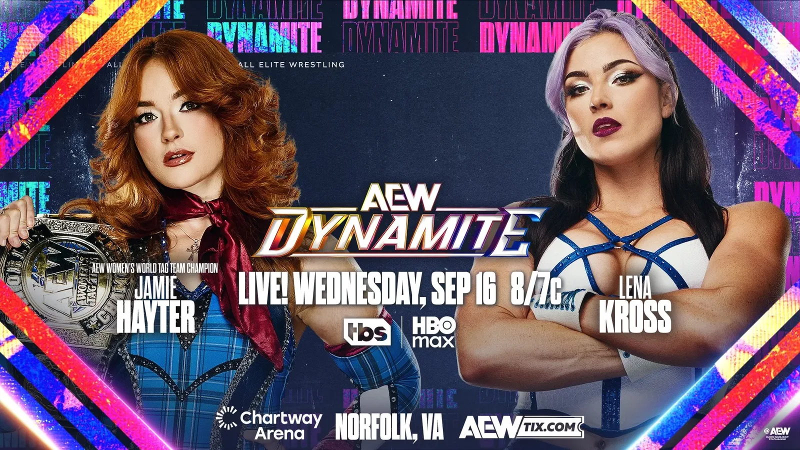 Jamie Hayter vs. Lena Kross, Eight-Man Tag Set for September 16 AEW Dynamite